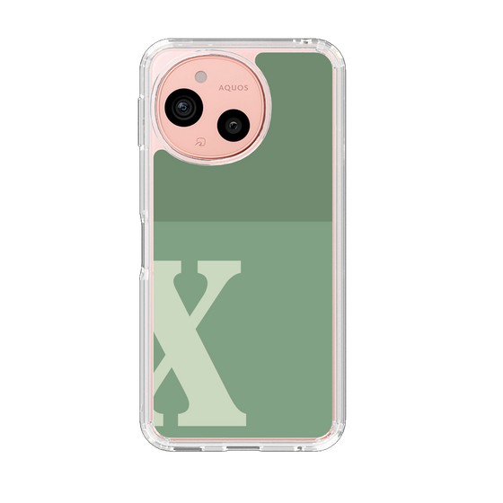 Slim Protection Case［ Original - initial two tone - X green ］