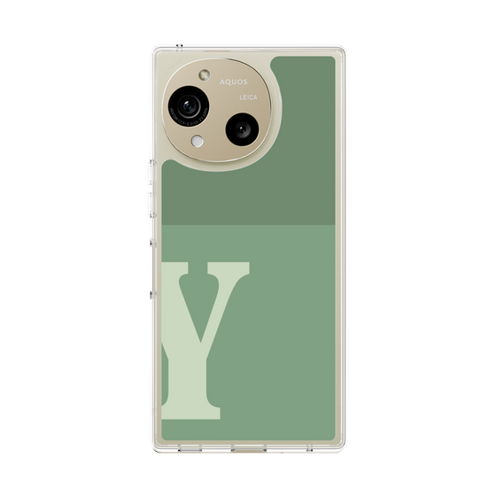 Slim Protection Case［ Original - initial two tone - Y green ］