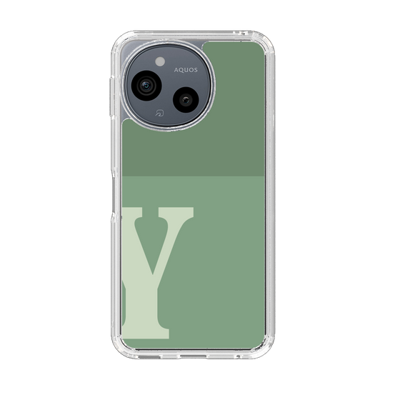 Slim Protection Case［ Original - initial two tone - Y green ］