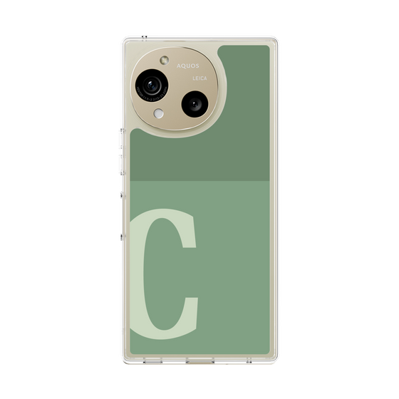 Slim Protection Case［ Original - initial two tone - C green ］