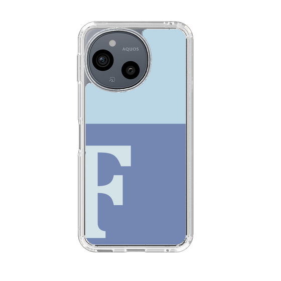 Slim Protection Case［ Original - initial two tone - F blue ］