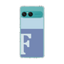 Slim Protection Case［ Original - initial two tone - F blue ］