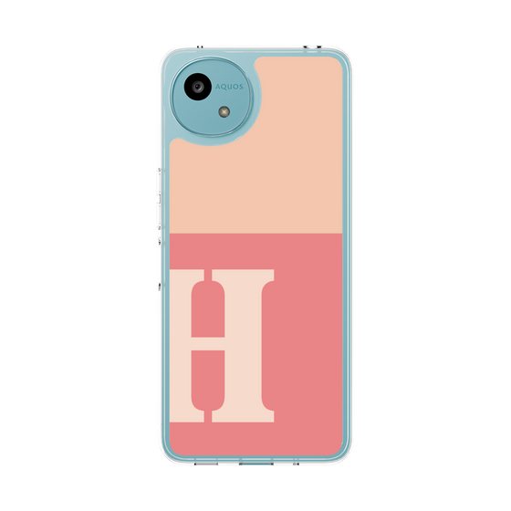 Slim Protection Case［ Original - initial two tone - H pink ］