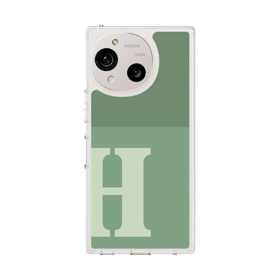 Slim Protection Case［ Original - initial two tone - H green ］