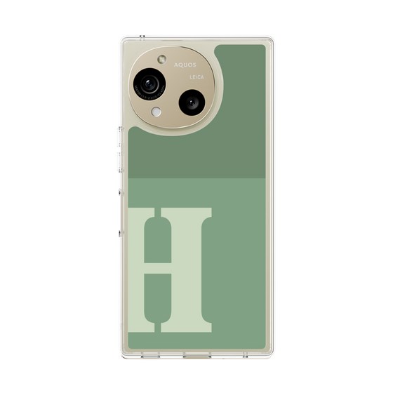 Slim Protection Case［ Original - initial two tone - H green ］
