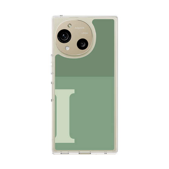 Slim Protection Case［ Original - initial two tone - I green ］