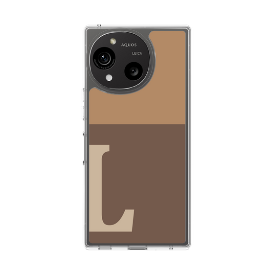 Slim Protection Case［ Original - initial two tone - L brown ］