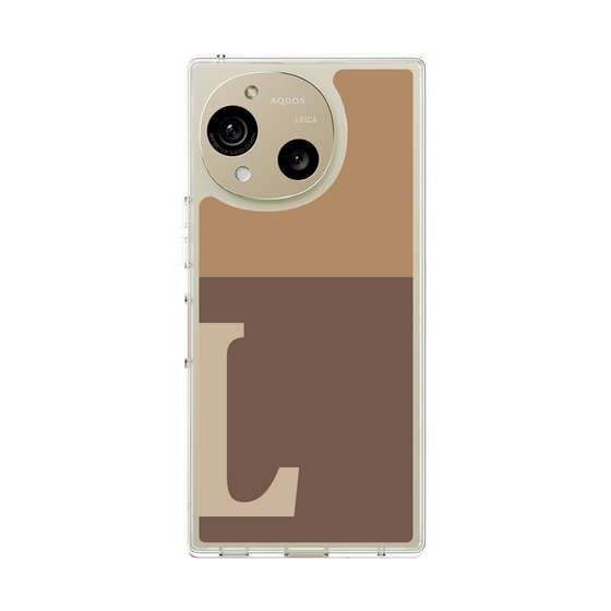 Slim Protection Case［ Original - initial two tone - L brown ］