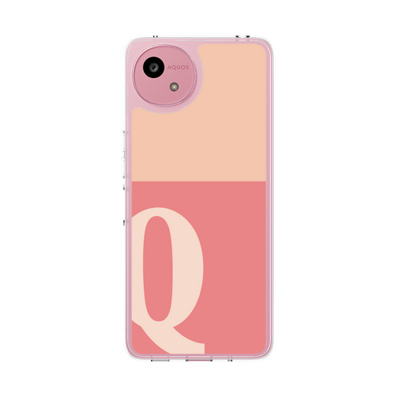 Slim Protection Case［ Original - initial two tone - Q pink ］