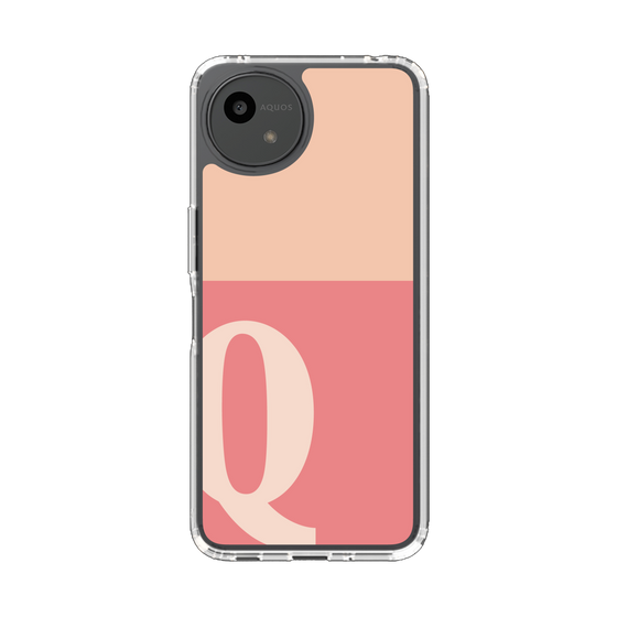 Slim Protection Case［ Original - initial two tone - Q pink ］