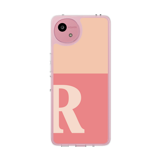 Slim Protection Case［ Original - initial two tone - R pink ］