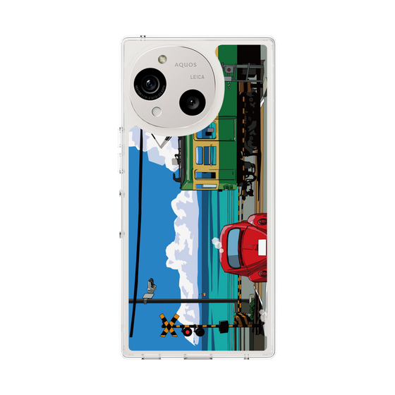 Slim Protection Case［ Studio Alec Shonan Story - Enoden, Horizon, and Cumulonimbus Clouds ］