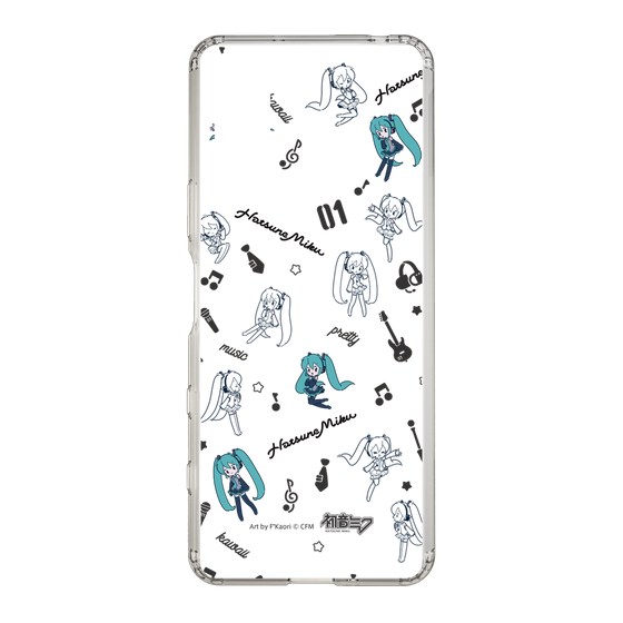 Slim Protection Case［ HATSUNE MIKU - Instrumental - Monochrome ］