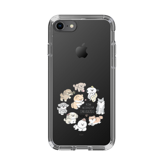 Slim Protection Case［ Hello, It's Dog - All Together - Clear ］