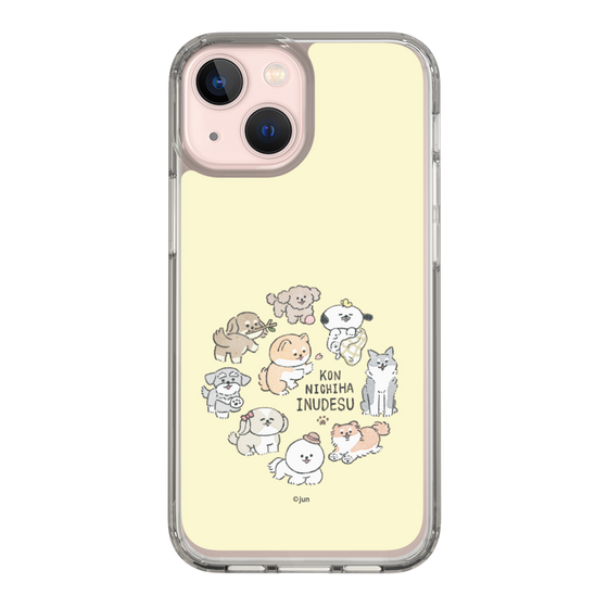 Slim Protection Case［ Hello, It's Dog - All Together - Beige ］