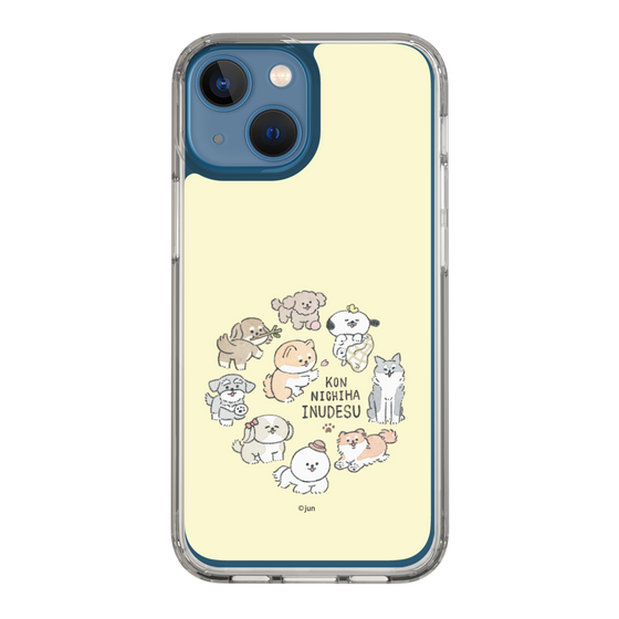 Slim Protection Case［ Hello, It's Dog - All Together - Beige ］
