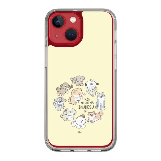 Slim Protection Case［ Hello, It's Dog - All Together - Beige ］