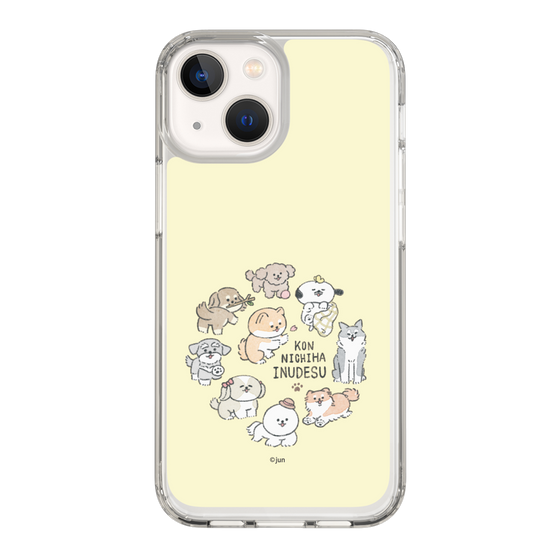 Slim Protection Case［ Hello, It's Dog - All Together - Beige ］