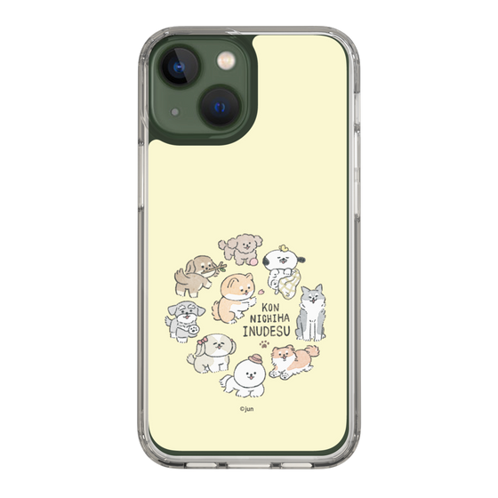 Slim Protection Case［ Hello, It's Dog - All Together - Beige ］