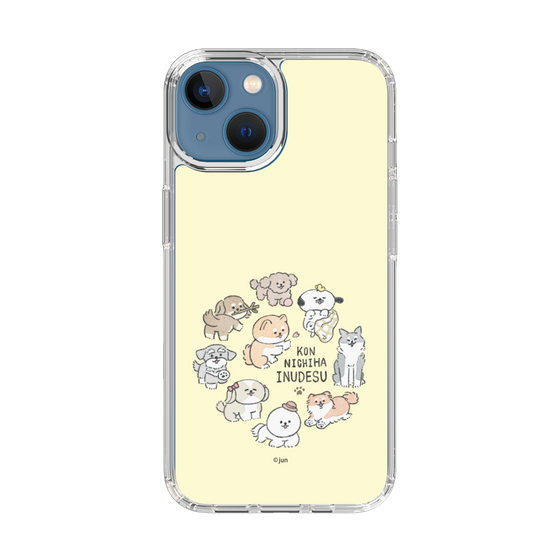 Slim Protection Case［ Hello, It's Dog - All Together - Beige ］