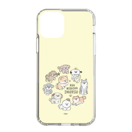 Slim Protection Case［ Hello, It's Dog - All Together - Beige ］