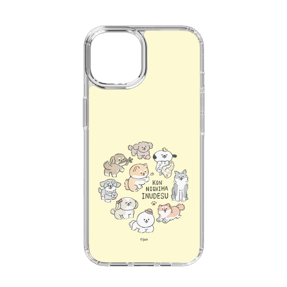 Slim Protection Case［ Hello, It's Dog - All Together - Beige ］