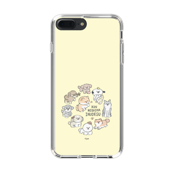 Slim Protection Case［ Hello, It's Dog - All Together - Beige ］