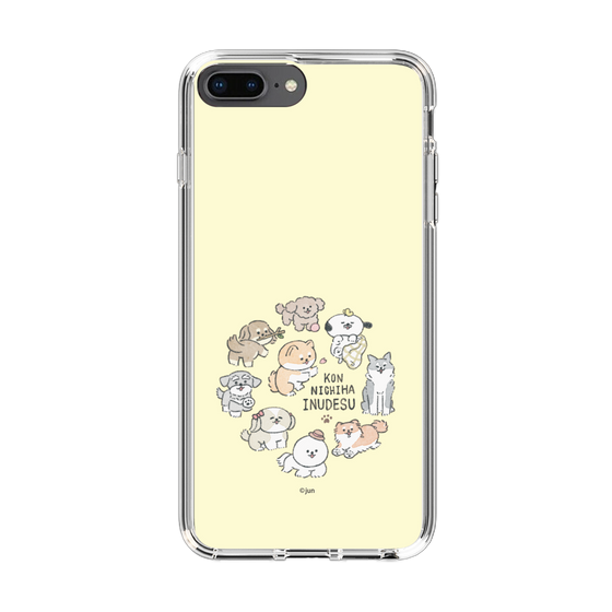 Slim Protection Case［ Hello, It's Dog - All Together - Beige ］