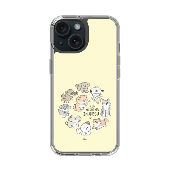 Slim Protection Case［ Hello, It's Dog - All Together - Beige ］