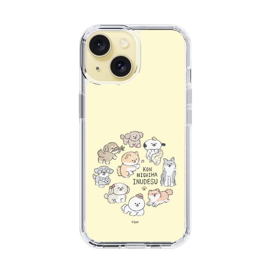 Slim Protection Case［ Hello, It's Dog - All Together - Beige ］
