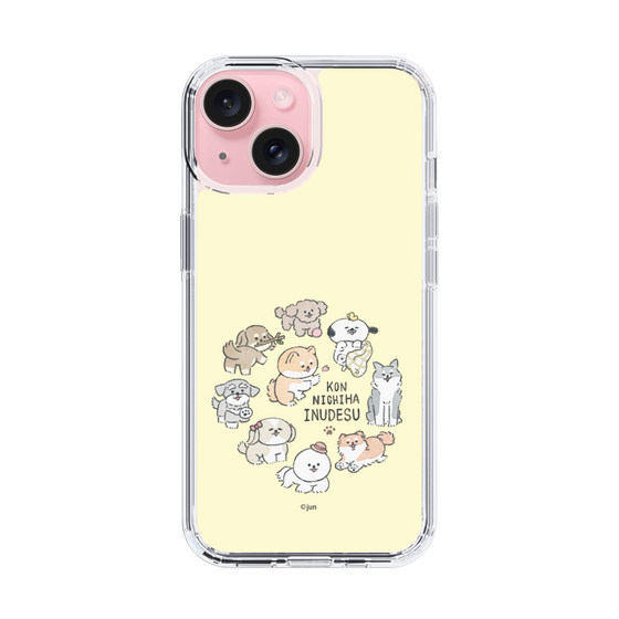 Slim Protection Case［ Hello, It's Dog - All Together - Beige ］