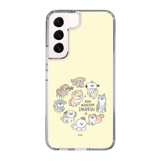 Slim Protection Case［ Hello, It's Dog - All Together - Beige ］