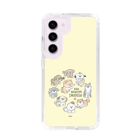 Slim Protection Case［ Hello, It's Dog - All Together - Beige ］