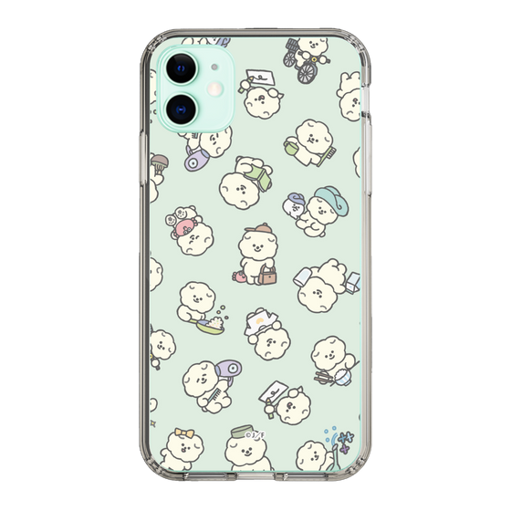 Slim Protection Case［ Mossari Mosao - Lots of Mosao - Green ］