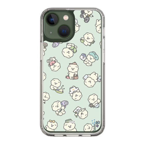Slim Protection Case［ Mossari Mosao - Lots of Mosao - Green ］