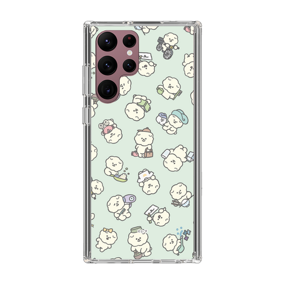 Slim Protection Case［ Mossari Mosao - Lots of Mosao - Green ］