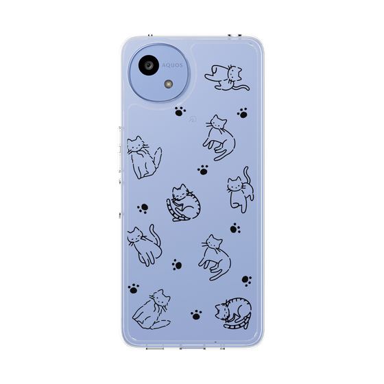 Slim Protection Case［ Original - CASEPLAY Cat All-over Pattern - black ］