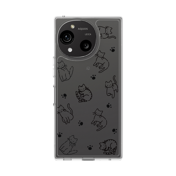 Slim Protection Case［ Original - CASEPLAY Cat All-over Pattern - black ］