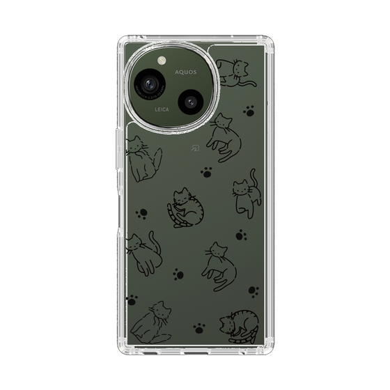 Slim Protection Case［ Original - CASEPLAY Cat All-over Pattern - black ］