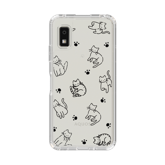 Slim Protection Case［ Original - CASEPLAY Cat All-over Pattern - black ］
