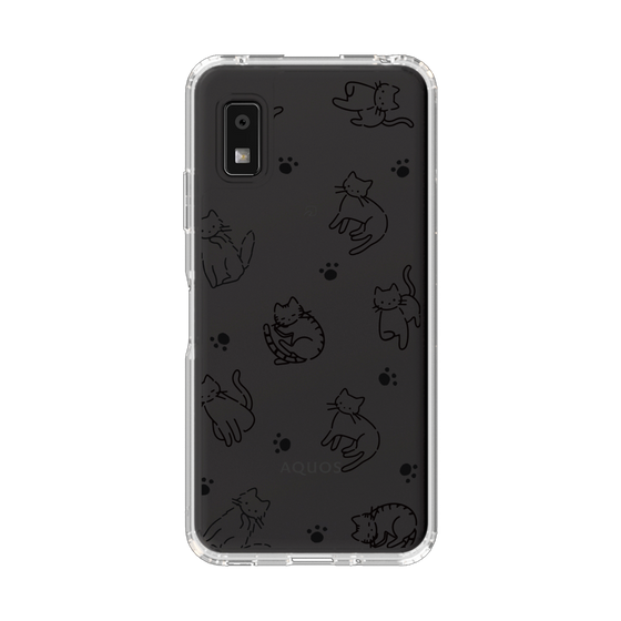 Slim Protection Case［ Original - CASEPLAY Cat All-over Pattern - black ］