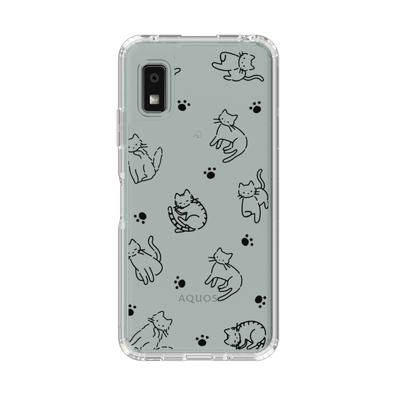 Slim Protection Case［ Original - CASEPLAY Cat All-over Pattern - black ］
