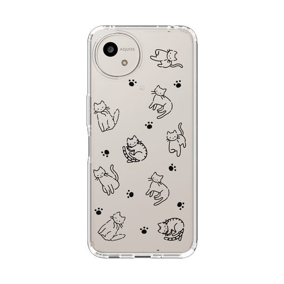 Slim Protection Case［ Original - CASEPLAY Cat All-over Pattern - black ］
