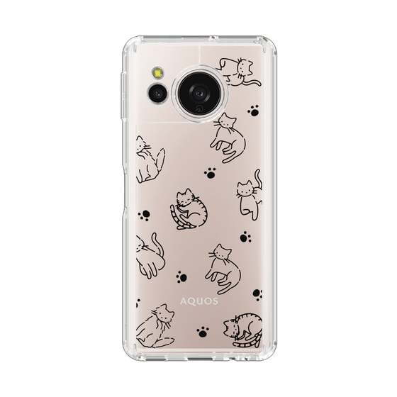 Slim Protection Case［ Original - CASEPLAY Cat All-over Pattern - black ］