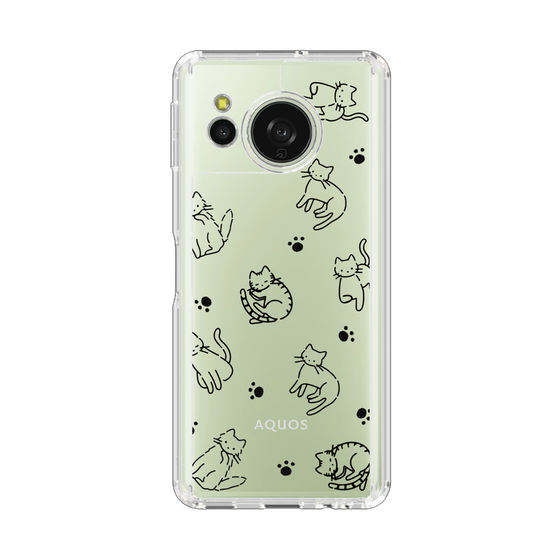 Slim Protection Case［ Original - CASEPLAY Cat All-over Pattern - black ］