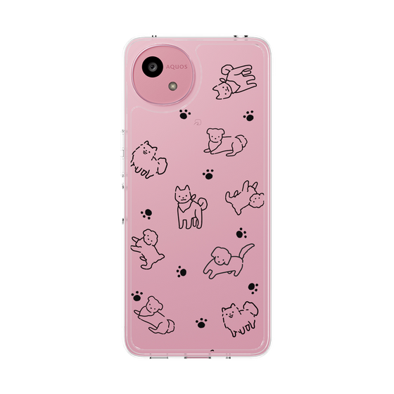 Slim Protection Case［ Original - CASEPLAY Dog All-over Pattern - black ］