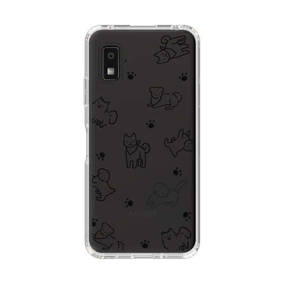 Slim Protection Case［ Original - CASEPLAY Dog All-over Pattern - black ］