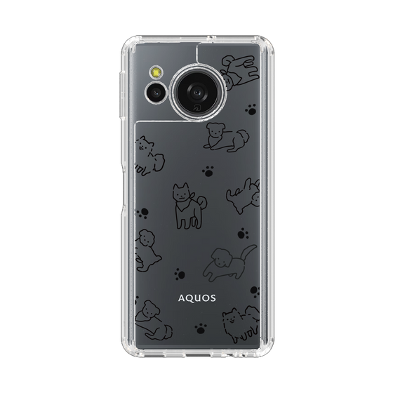 Slim Protection Case［ Original - CASEPLAY Dog All-over Pattern - black ］