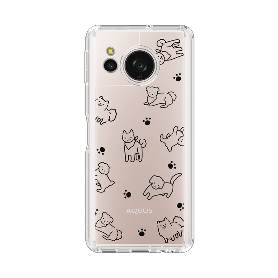 Slim Protection Case［ Original - CASEPLAY Dog All-over Pattern - black ］