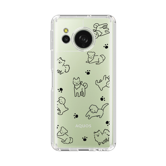 Slim Protection Case［ Original - CASEPLAY Dog All-over Pattern - black ］